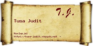 Tusa Judit névjegykártya